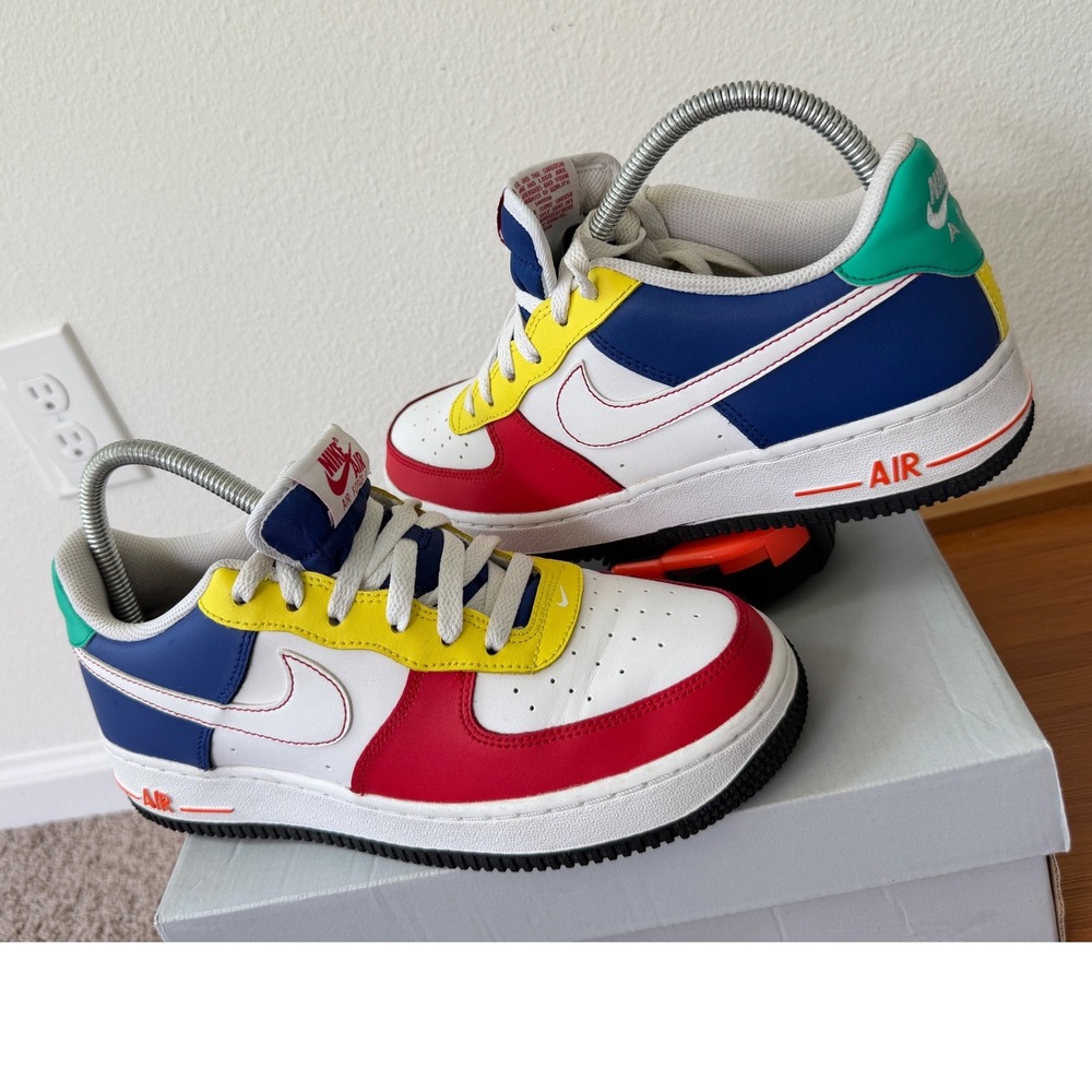Nike Air Force 1 Low Multi-Color Primary Colors FN6980-657 Boys 7Y Womens 8.5 - Picture 8 of 16